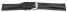 Uhrenarmband - Leder - stark gepolstert - glatt schwarz - TiT 18mm Stahl