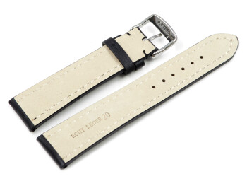 Uhrenarmband - Leder - stark gepolstert - glatt schwarz - TiT 18mm Gold