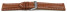 Uhrenband - Leder - stark gepolstert - Kroko - hellbraun 22mm Gold