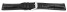 Uhrenband - Leder - stark gepolstert - Kroko - schwarz TiT 24mm Stahl