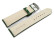 Uhrenband - Leder - stark gepolstert - Kroko - grün 20mm Stahl