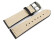 Uhrenband - Leder - gepolstert - Kroko - schwarz - XS 20mm Gold