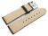 Uhrenband - Leder - gepolstert - Kroko - dunkelbraun - XS 24mm Stahl