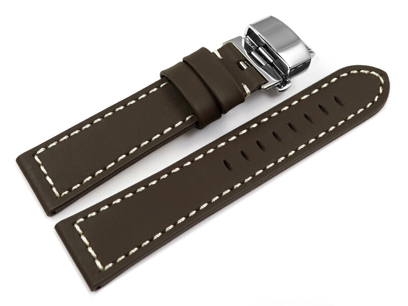 Sulla RIOS 1931 20mm Herren Leder Deutsch Uhrenarmband Vintage Flieger Retro Look Braun