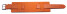 Uhrenarmband - Leder - Business - mit Unterlage - orange 10mm Gold