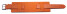 Uhrenarmband - Leder - Business - mit Unterlage - orange 16mm Stahl
