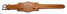 Uhrenband Leder mit Unterlage Bundeswehr (Bund) braun 22mm Gold