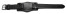 Uhrenband Leder mit Unterlage Bundeswehr (Bund) schwarz 22mm Stahl