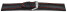 Uhrenarmband Leder Carbon Prägung schwarz rote Naht 18mm Stahl