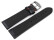 Uhrenarmband Leder Carbon Prägung schwarz rote Naht 18mm Stahl