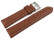 Uhrenband - echtes Leder - gepolstert - genarbt - hellbraun 24mm Stahl
