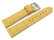 Uhrenarmband - gepolstert - Kroko Prägung - Leder - gelb 18mm Stahl