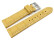 Uhrenarmband - gepolstert - Kroko Prägung - Leder - gelb 20mm Gold