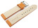 Uhrenarmband - gepolstert - Kroko Prägung - Leder - orange 18mm Stahl