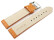 Uhrenarmband - gepolstert - Kroko Prägung - Leder - orange 18mm Gold
