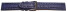 Uhrenarmband - gepolstert - echt Hai - dunkelblau 24mm Stahl