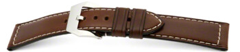 Uhrenarmband - Breitdorn - echt Juchten - Rind - Glatt - dunkelbraun 26mm