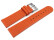 Uhrenarmband Glatt mit Lochung - orange 18mm Stahl