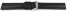 Uhrenarmband - echt Leder - glatt - schwarz 24mm Stahl