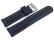 Uhrenarmband - echt Leder - glatt - dunkelblau 20mm Stahl