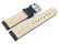 Uhrenarmband - echt Leder - glatt - dunkelblau 22mm Gold