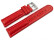 Uhrenarmband - echt Leder - glatt - rot 20mm Stahl