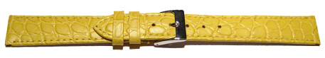 Uhrenarmband Leder gelb 22mm Gold Safari
