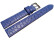 Uhrenarmband Leder blau 14mm Stahl Safari