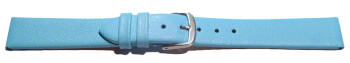 Uhrenarmband Leder Business hellblau 8mm Stahl