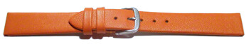 Uhrenarmband Leder Business orange 12mm Gold