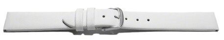 Uhrenarmband Leder Business weiß 18mm Stahl