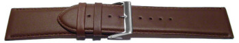 Uhrenarmband - echt Leder - glatt - braun - 26mm