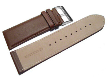 Uhrenarmband - echt Leder - glatt - braun - 26mm