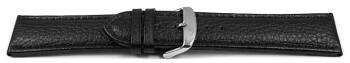 Uhrenarmband - echt Leder - genarbt - schwarz - 28mm