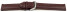 Uhrenarmband bordeaux glattes Leder leicht gepolstert 14mm Gold