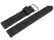 Uhrenarmband für feste Stege - Kroko Prägung - schwarz - 12mm Stahl