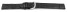 Uhrenarmband für feste Stege - Kroko Prägung - schwarz - 20mm Stahl