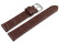 Uhrenarmband für feste Stege - Kroko Prägung - braun - 8mm Gold