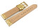 Uhrenarmband gepolstert Kroko Prägung Gold 18mm Stahl