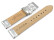 Uhrenarmband gepolstert Kroko Prägung Silber 16mm Gold