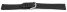 Uhrenarmband Hirschleder - genarbt - schwarz - 18mm Stahl