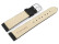 Uhrenarmband Hirschleder - genarbt - schwarz - 22mm Gold