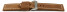 Uhrenarmband mit Breitdorn extra starkes Leder hellbraun 22mm