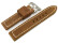 Uhrenarmband mit Breitdorn extra starkes Leder hellbraun 22mm