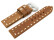 Uhrenarmband mit Breitdorn extra starkes Leder hellbraun 22mm