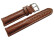 Uhrenarmband stark gepolstert echt Alligator hellbraun 20mm Gold