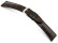 Uhrenarmband - echt Louisiana Kroko - matt - dunkelbraun 22mm Stahl