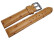 Dorn - Uhrenarmband - echt Strauss - natur 24mm Stahl