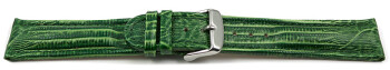 Uhrenarmband gepolstert Teju grün 18mm Stahl