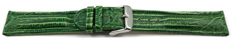 Uhrenarmband gepolstert Teju grün 22mm Stahl